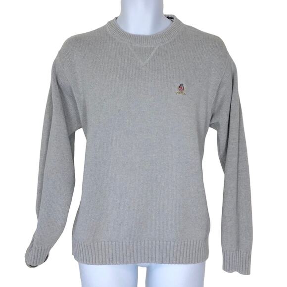 Tommy Hilfiger Y2K Crew Neck Gray Sweater size Medium - Picture 1 of 5